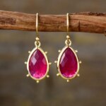 Pendientes boho de los 4 elementos con piedras semipreciosas