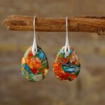 Pendientes de mi paleta de colores con piedras naturales de jaspe