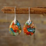 Pendientes de mi paleta de colores con piedras naturales de jaspe