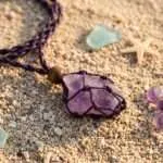 Colgante Macramé con Piedra Protectora en Bruto Extraíble (5 piedras)
