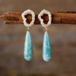 Pendientes de diseño bohemio con 3 gemas poderosas y equilibrantes