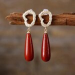 Pendientes de diseño bohemio con 3 gemas poderosas y equilibrantes