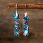 Pendientes de la alineación de mente, cuerpo y espíritu con jaspe multicolor