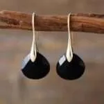 Pendientes de la clara percepción con 10 piedras naturales facetadas