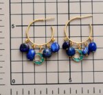 Pendientes hippies de las lunitas de mis amores con piedras de lapislázuli