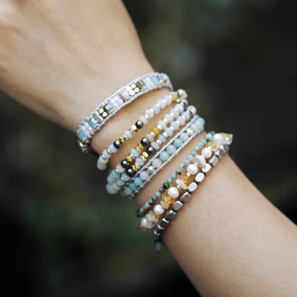 Pulsera del desbloqueo de patrones mentales negativos con amazonita