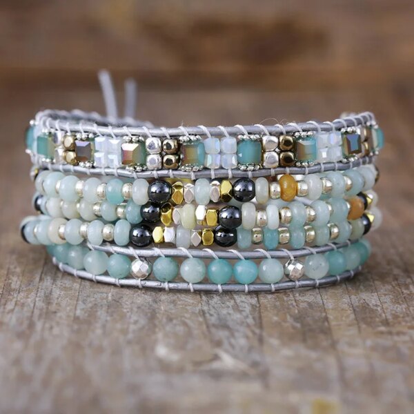 Pulsera del desbloqueo de patrones mentales negativos con amazonita