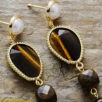 Pendientes largos bohemios de las piedras luminosas (2 modelos)