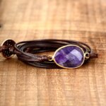 Pulsera boho de "mi momento zen" con piedra de amatista natural