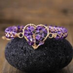 Pulsera espiritual hecha a mano del árbol de la vida con piedras naturales