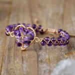 Pulsera espiritual hecha a mano del árbol de la vida con piedras naturales