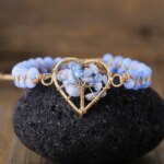 Pulsera espiritual hecha a mano del árbol de la vida con piedras naturales
