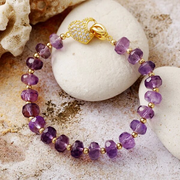 Pulsera del incremento de la productividad con amatista o citrino
