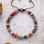 Pulseras unisex de mi derecho a ser feliz con piedras naturales de colores