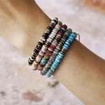 Pulseras unisex de mi derecho a ser feliz con piedras naturales de colores