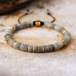 Pulseras unisex de mi derecho a ser feliz con piedras naturales de colores