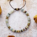 Pulseras unisex de mi derecho a ser feliz con piedras naturales de colores
