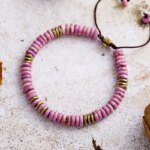 Pulseras unisex de mi derecho a ser feliz con piedras naturales de colores