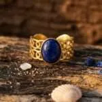 Anillo boho ajustable de las 4 gemas de la reconexión interior