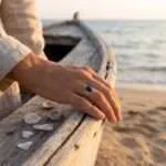 Anillo boho ajustable de las 4 gemas de la reconexión interior
