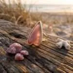 Anillo Boho Ajustable de los 5 Corazones con Piedra Natural