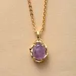 Collar de mis 3 bolitas de cristal con piedra lunar, amatista o labradorita