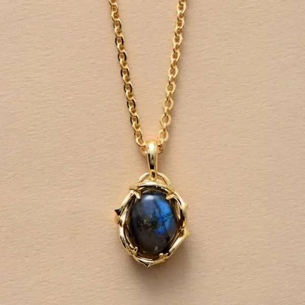 Collar de mis 3 bolitas de cristal con piedra lunar, amatista o labradorita