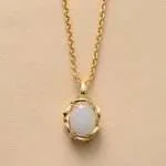 Collar de mis 3 bolitas de cristal con piedra lunar, amatista o labradorita