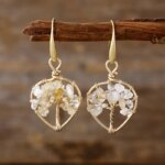 Pendientes espirituales del Árbol de la Vida con 7 piedras diferentes