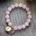 Pulsera hippie chic con piedras de ojo de tigre, cuarzo rosa o cuarzo cristal