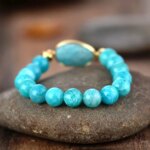 Pulsera zen de la buena escucha con piedras de amazonita