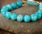 Pulsera zen de la buena escucha con piedras de amazonita
