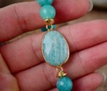 Pulsera zen de la buena escucha con piedras de amazonita