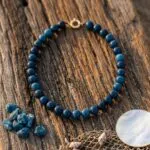 Conjunto espiritual de collar y pendientes con cuentas de piedras naturales