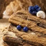 Conjunto espiritual de collar y pendientes con cuentas de piedras naturales