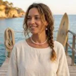 Conjunto espiritual de collar y pendientes con cuentas de piedras naturales