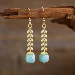 Pendientes gypsy de mis dulces flores con amazonita o amatista