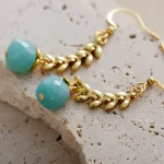 Pendientes gypsy de mis dulces flores con amazonita o amatista