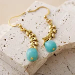 Pendientes gypsy de mis dulces flores con amazonita o amatista