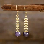 Pendientes gypsy de mis dulces flores con amazonita o amatista