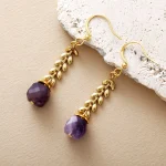Pendientes gypsy de mis dulces flores con amazonita o amatista