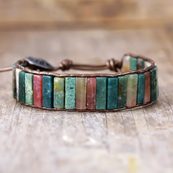 Surtido de pulseras boho chic con 6 gemas semipreciosas