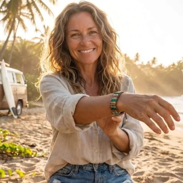 Surtido de pulseras boho chic con 6 gemas semipreciosas