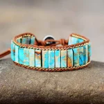 Pulsera de la armonía y la sabiduría con Jaspe turquesa o lapislázuli