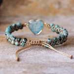 Pulsera gypsy del poder interior con ojo de tigre, citrino, turquesa y ónix
