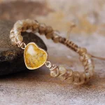 Pulsera gypsy del poder interior con ojo de tigre, citrino, turquesa y ónix