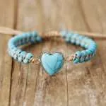 Pulsera gypsy del poder interior con ojo de tigre, citrino, turquesa y ónix