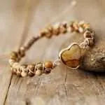 Pulsera gypsy del poder interior con ojo de tigre, citrino, turquesa y ónix