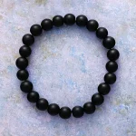 Pulseras unisex boho con piedra taiki, piedras de lava, jaspe y ónix negro