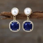 Surtido de pendientes de la elegancia bohemia con piedras naturales